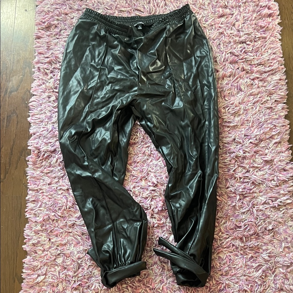 Black Faux Leather
